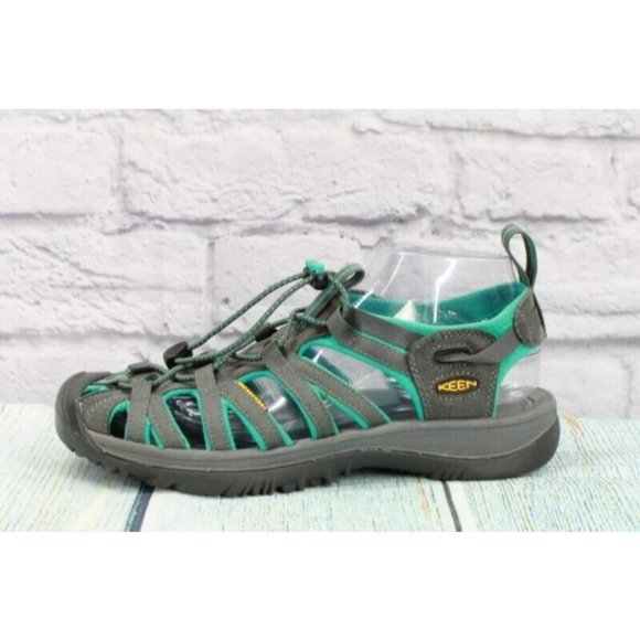 Keen Other - Keen Whisper  Gray Waterproof Adjustable Bungee Cord Sport Sandals Size 10